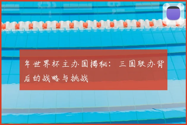 年世界杯主办国揭秘：三国联办背后的战略与挑战